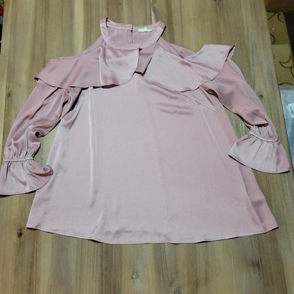 Easel Mauve Pink Off shoulder Womens Size Small
